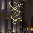 Axyaa Staircase Chandeliers: Modern LED Pendant Light for Living Room and Indoor Lighting