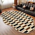 Axyaa Irregular Geometric Square Carpet for Living Room and Bedroom