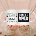 Funny Ceramic White Coffee Mug Set for Boss, Perfect Birthday & Christmas Gifts, by Axyaa.