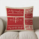 Axyaa Red Typography Pattern Pillow Cover - for Sofa, Bedroom, Car