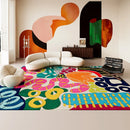 Axyaa Irregular Shapes Plush Carpet: Soft Living Room Decor Rug, Thick Lounge Floor Mat