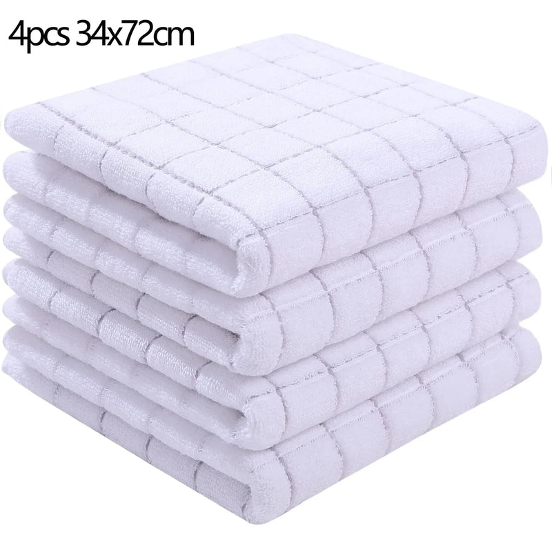 Axyaa Super Absorbent Cotton Kitchen Towel Set for Home Cleaning and Drying