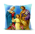 Retro Oil Painting Christmas Pillowcase - Axyaa Nativity Cushions Case Jesus Christ Print Throw Pillows Case