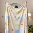 Axyaa Milk Fleece Printed Blanket - Double-Sided Multi-Functional Office Shawl
