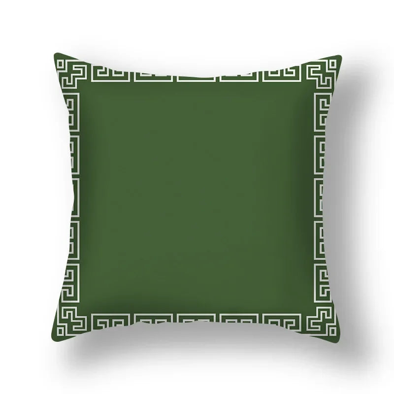 Axyaa Pink Gold Geometry Polyester Pillow Case 45*45cm Square