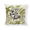 Axyaa Floral Linen Pillowcase 45*45cm for Home & Office Decor