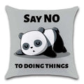 Axyaa Panda Cartoon Cushion Cover – 45x45cm Polyester Throw Pillowcase for Home Decor