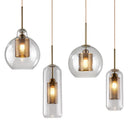 Axyaa Glass Chandelier Pendant Light for Kitchen Coffee Bar Dining
