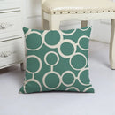 Blue Arrow Geometric Petal Linen Pillowcase by Axyaa