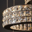 Axyaa Crystal Chandelier Stair Pendant Lamp Living Room Pendant Lights Interior Lighting