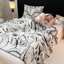 Axyaa Zebra Print Fleece Throw Blanket | Super Soft Plush Blanket for Sofa Bed Car