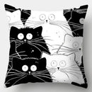 Watercolor Cat Pillowcase by Axyaa - 45cmX45cm Square Sofa Pillow - Loving Cat Design