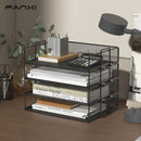 Axyaa 4-Tier Metal Mesh Desk Organizer for School and Office Storage