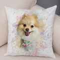 Axyaa Watercolor Dog Pillow - Cozy Pet Animal Pillow for Home Sofa