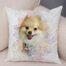 Axyaa Watercolor Dog Pillow - Cozy Pet Animal Pillow for Home Sofa