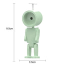 Axyaa Astronaut Mini Square Robot Night Light LED with Battery, Wooden Decor & Ambient Light