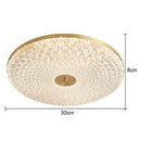 Axyaa Copper Crystal Circular LED Ceiling Light Luxe Modern Decor for Living Room