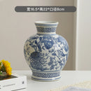 Blue & White Belly Vase by Axyaa - Retro Chinese Porcelain Ornaments for Home Decor