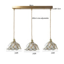Axyaa Nordic Copper Pendant Light Clear Glass Vintage American Style Lamp