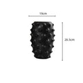 Axyaa Black Ceramic Vase Sea Cucumber Pineapple Flower Irregular Home Decor
