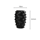 Axyaa Black Ceramic Vase Sea Cucumber Pineapple Flower Irregular Home Decor