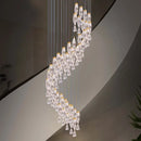 Axyaa Luxury LED Chandelier: Modern Design for Staircase, Hallway & Villa