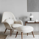 Axyaa Mushroom Table Lamp for Bedroom & Living Room, Nordic Design, Black & White, G9 Bulb