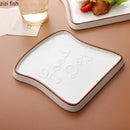 Axya Ceramic Dinner Plate Set for Household Tableware and Desserts