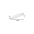 Axyaa White Ceramic Fish Plate - Specialty Sushi Dessert Snack Restaurant Tableware
