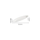 Axyaa White Ceramic Fish Plate - Specialty Sushi Dessert Snack Restaurant Tableware