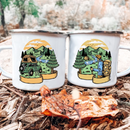 Axyaa Enamel Caravan Camping Mug - Adventure Campfire Party Cup