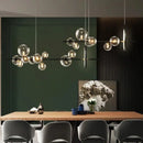 Axyaa Black Glass Bubble LED Chandelier Pendant Lights