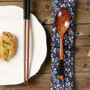 Axyaa Portable Wooden Cutlery Set: Chopsticks, Spoon, Cloth Bag - 3pcs Set