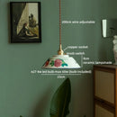 Axyaa Ceramic LED Pendant Lamp Vintage Retro Hanging Lights Gold Brass Finish