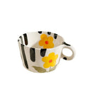 Axyaa Hand-painted Ceramic Strawberry Flower Coffee Mug, 300ml