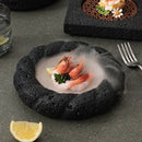 Axya Rock Texture Cement Sushi Dessert Plate Set - Restaurant Specialty Tableware