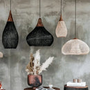Axyaa Wabi-Sabi Rattan Pendant Light - Hand-Woven E27 Boho Lamp