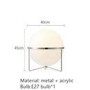 Axyaa Acrylic Ball Floor Lamp Chrome Finish LED Standing Light for Living Room