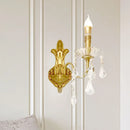 Axyaa Crystal Retro Wall Lamp for Medieval Bedroom, Living Room, Study Room - High-end, Elegant Design