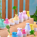 Axyaa Mini Resin Flower Vase | Handmade Bright Colors | Waterproof & Portable