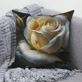 Axyaa Rose Flower Print Square Cushion Cover Pillowcase