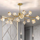 Axyaa Crystal Pendant Light: Luxury Postmodern Dining Room Hanging Lamp