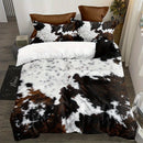 Axyaa Rustic Cowhide Style Duvet Cover Set - Soft & Cozy Bedding for Bedroom