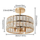 Axyaa Crystal Dining Table Pendant Chandelier