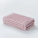Axyaa Cotton Waffle Bath Towel Set - Soft, Absorbent, Durable, Lightweight