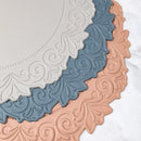 Axyaa Round Pink Placemats Set for Dining and Events
