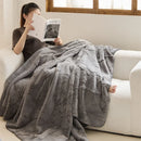 Axyaa Aerobic Rabbit Velvet Jacquard Double-Sided Blanket - Multi-Functional Office Sofa Blanket