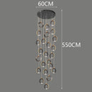 Axyaa Staircase Chandeliers: Modern LED Pendant Light Lamps for Living Room