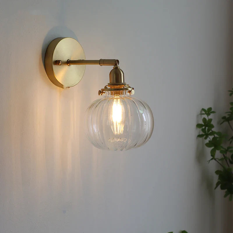 Nordic Modern Glass Ball Wall Sconce by Axyaa for Bedroom Bathroom Stair Mirror
