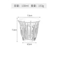 Axyaa Glass Coffee Cup Espresso Mug Striped Anti-scald for Latte Cappuccino Tea